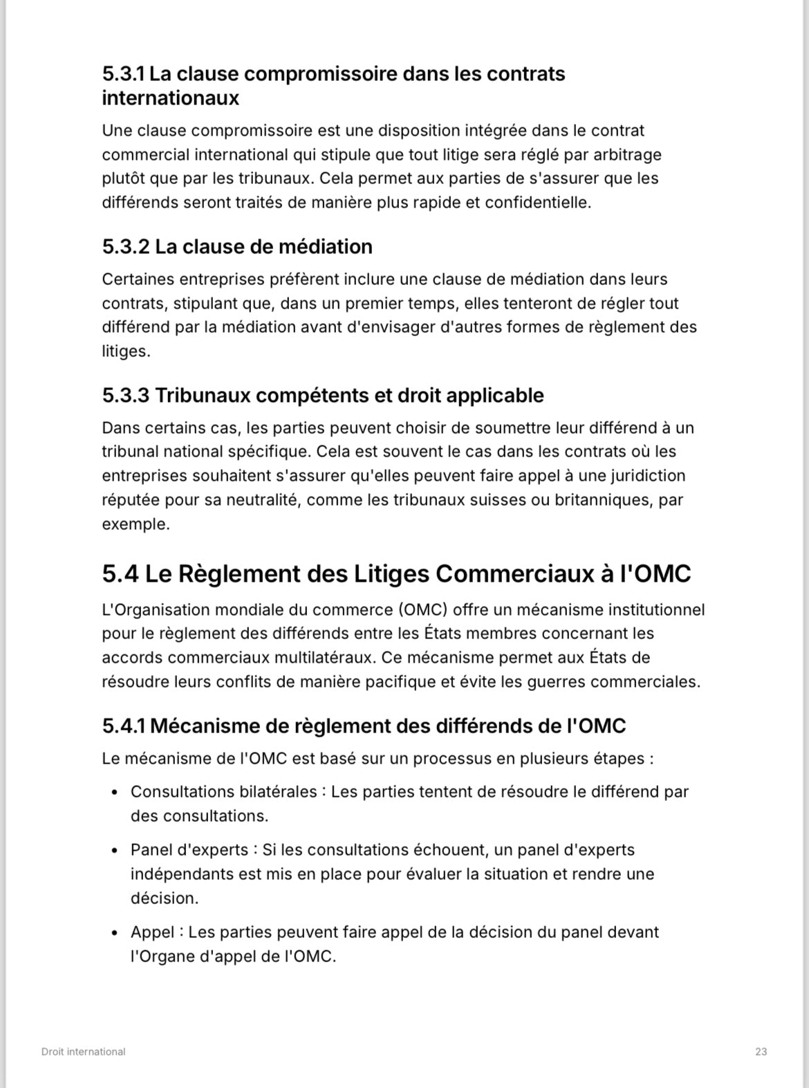 Droit International - Midi Apprentissage